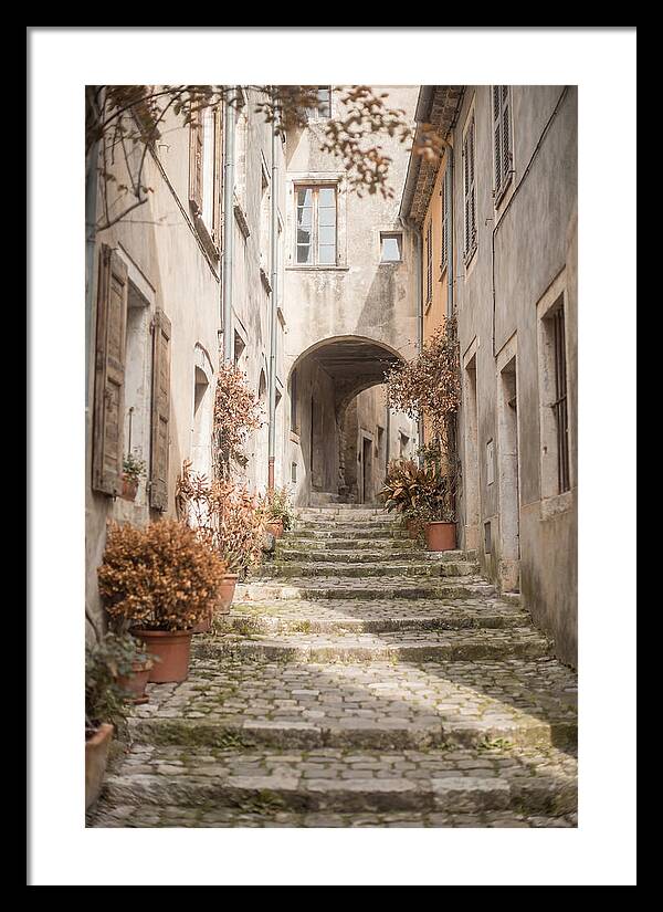 Narrow Cobblestone Steps