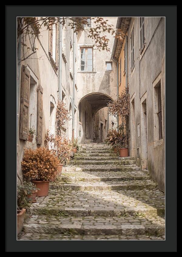 Narrow Cobblestone Steps