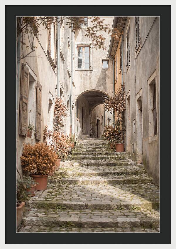 Narrow Cobblestone Steps