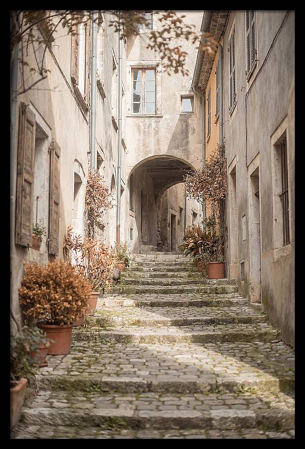Narrow Cobblestone Steps
