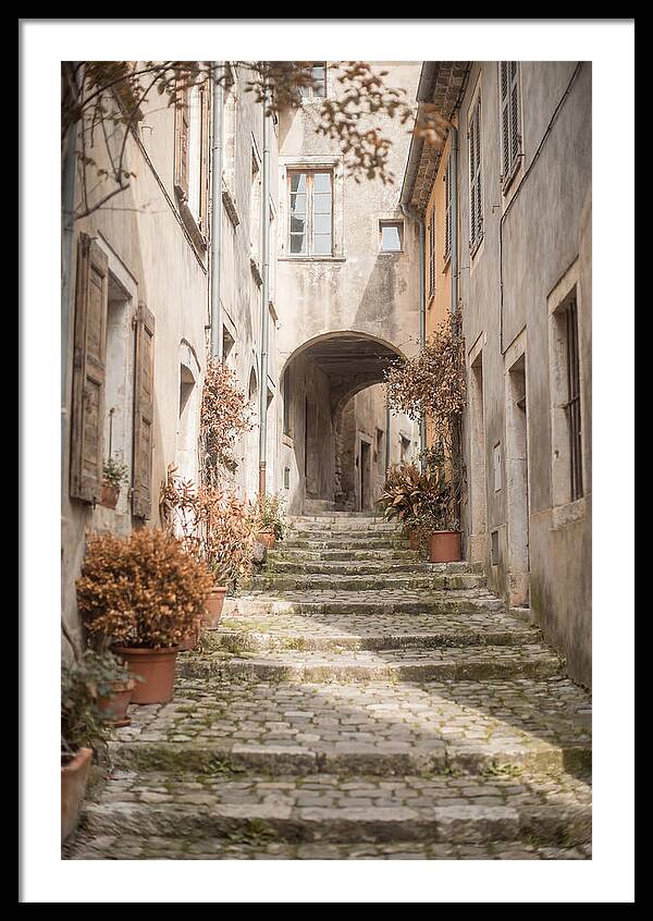 Narrow Cobblestone Steps