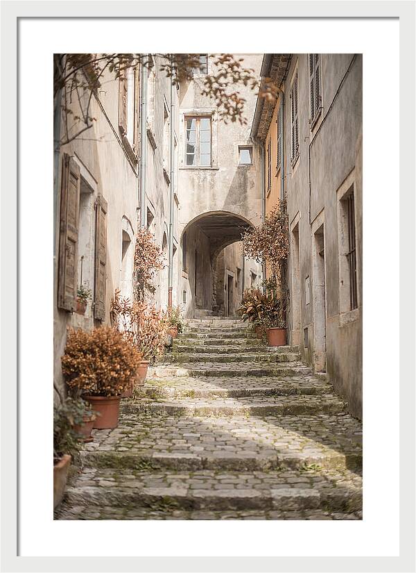 Narrow Cobblestone Steps