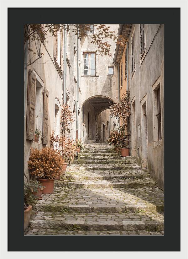 Narrow Cobblestone Steps