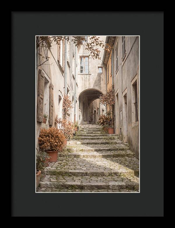Narrow Cobblestone Steps