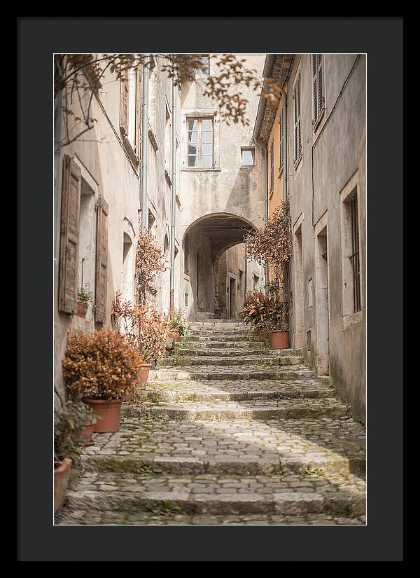 Narrow Cobblestone Steps