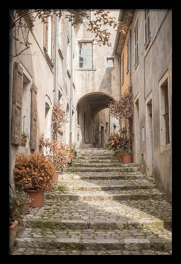 Narrow Cobblestone Steps