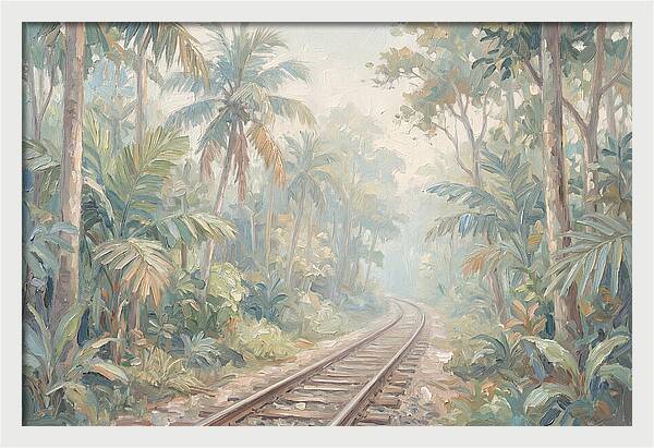 Narrow Gauge Railway Through Tropical Forest