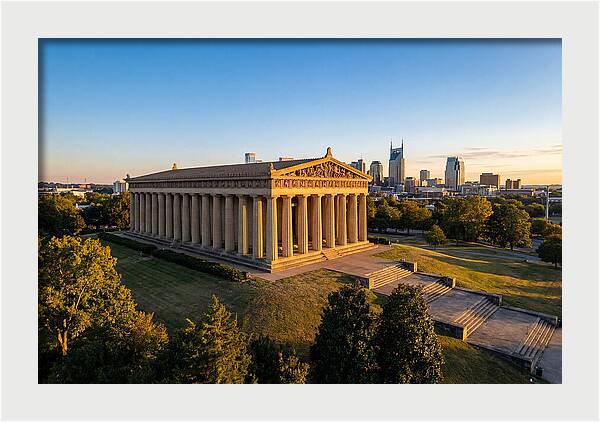 Nashville Parthenon At Sunset