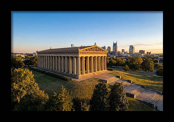 Nashville Parthenon At Sunset