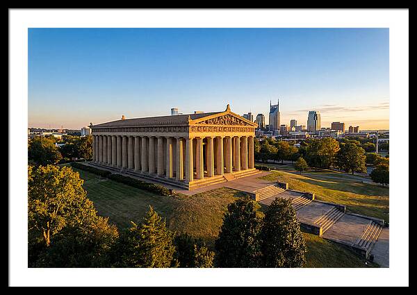Nashville Parthenon At Sunset