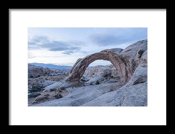 Natural Rock Bridge Over Desert