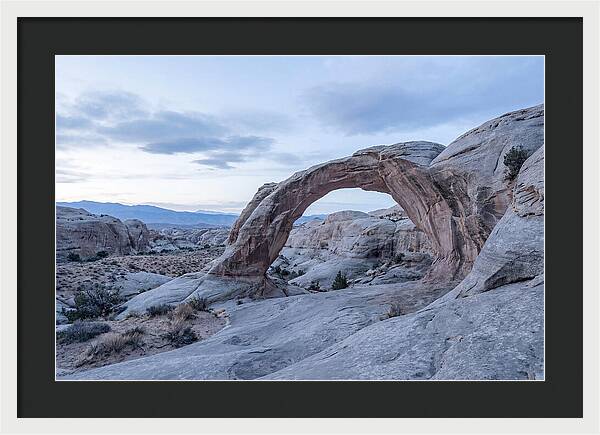 Natural Rock Bridge Over Desert