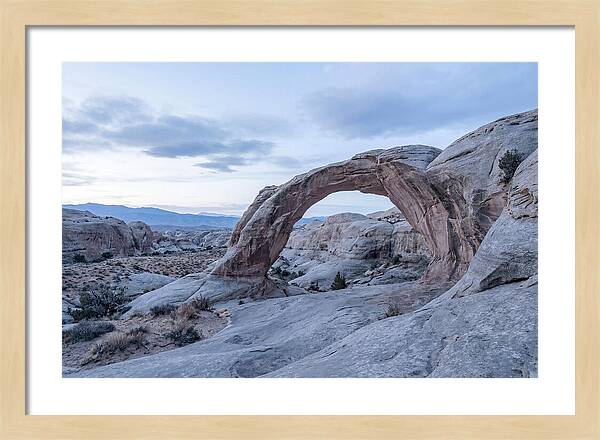 Natural Rock Bridge Over Desert