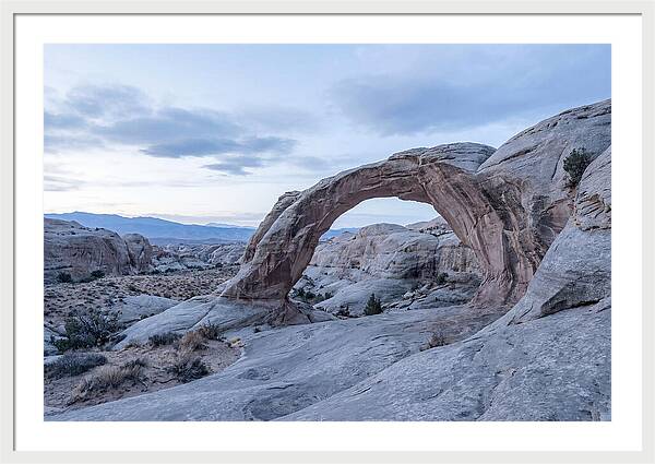 Natural Rock Bridge Over Desert