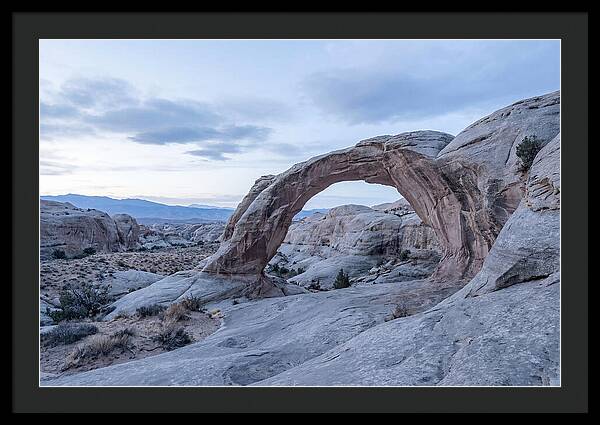 Natural Rock Bridge Over Desert