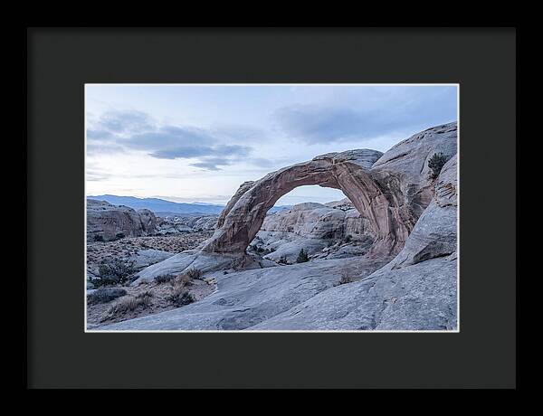 Natural Rock Bridge Over Desert