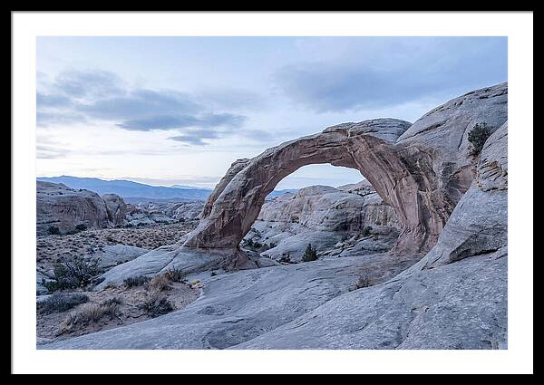 Natural Rock Bridge Over Desert