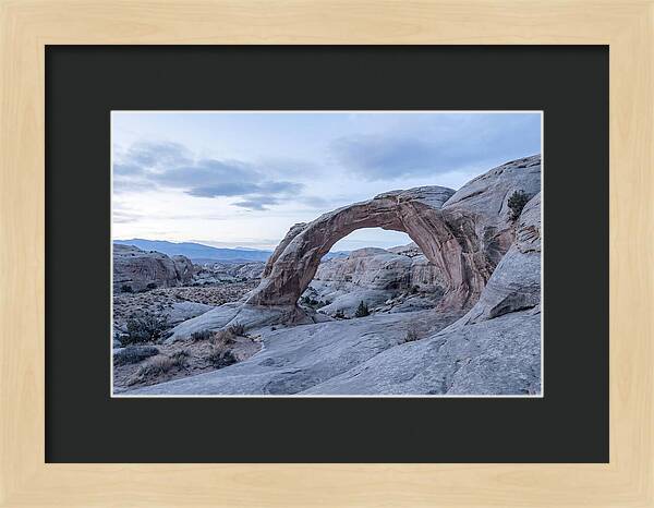 Natural Rock Bridge Over Desert