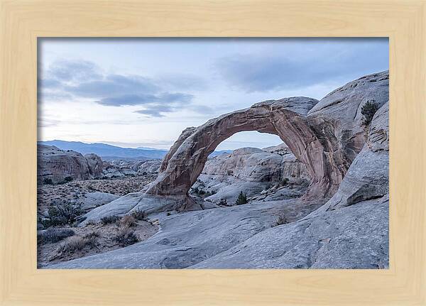 Natural Rock Bridge Over Desert