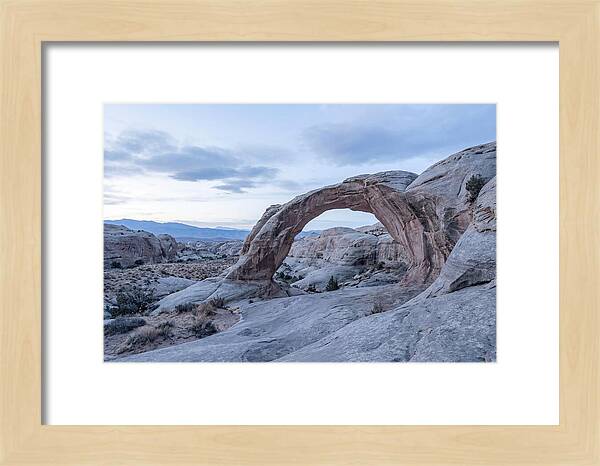 Natural Rock Bridge Over Desert