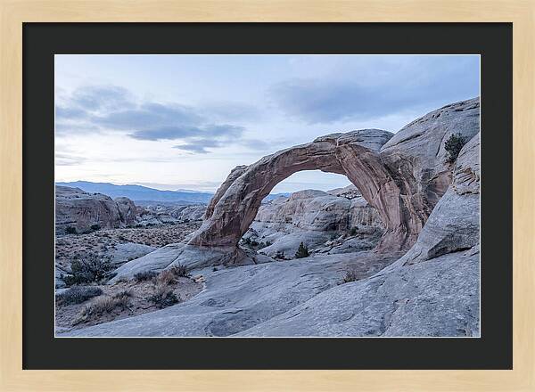 Natural Rock Bridge Over Desert