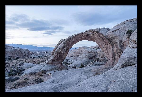 Natural Rock Bridge Over Desert