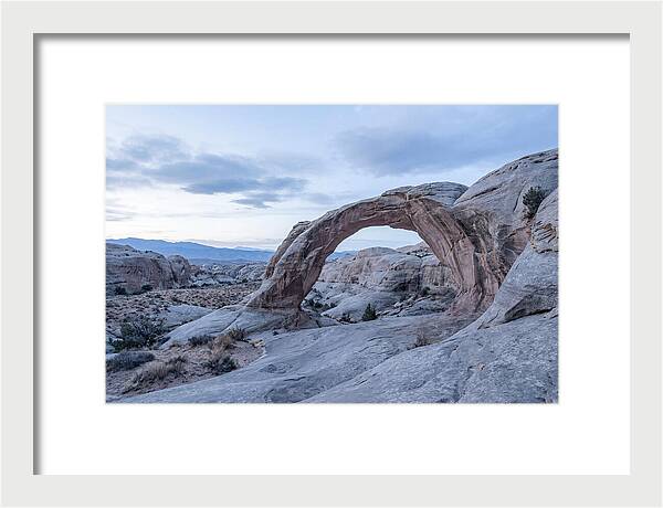 Natural Rock Bridge Over Desert