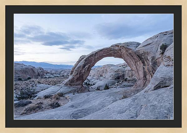 Natural Rock Bridge Over Desert