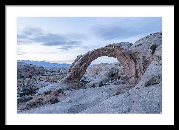 Natural Rock Bridge Over Desert