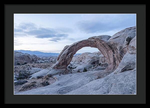 Natural Rock Bridge Over Desert