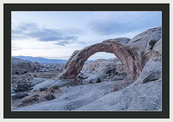 Natural Rock Bridge Over Desert