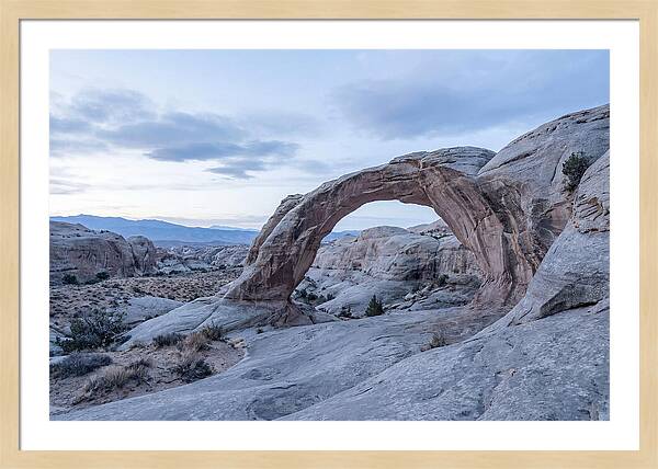 Natural Rock Bridge Over Desert