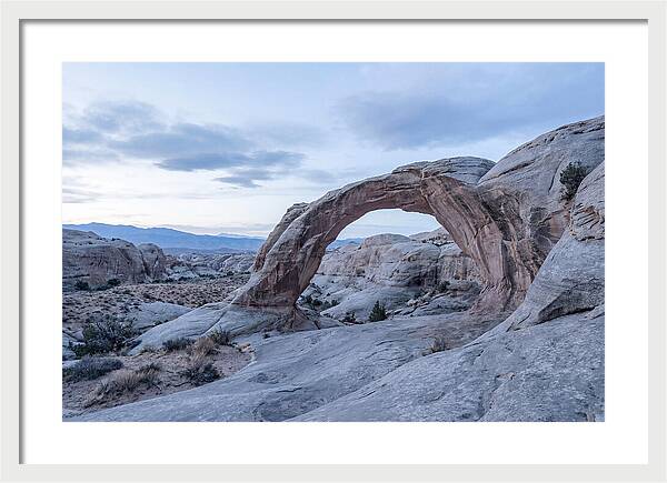 Natural Rock Bridge Over Desert
