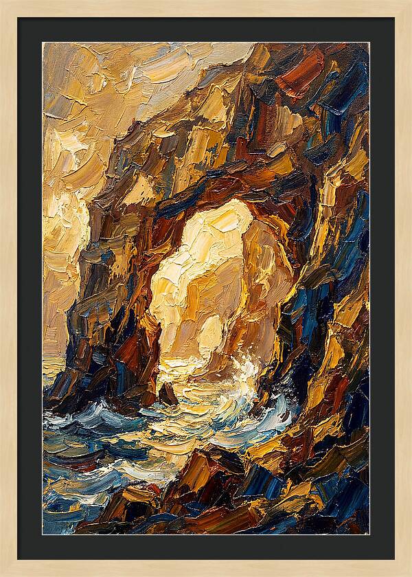 Natural Sea Arch Illuminated