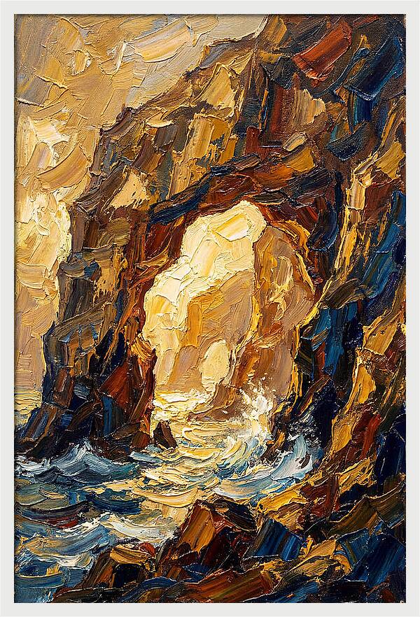 Natural Sea Arch Illuminated