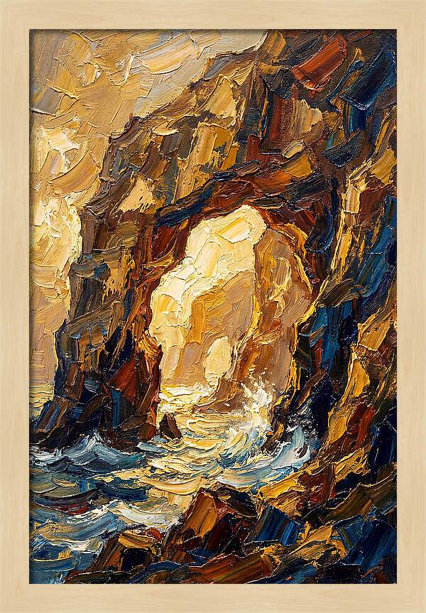 Natural Sea Arch Illuminated
