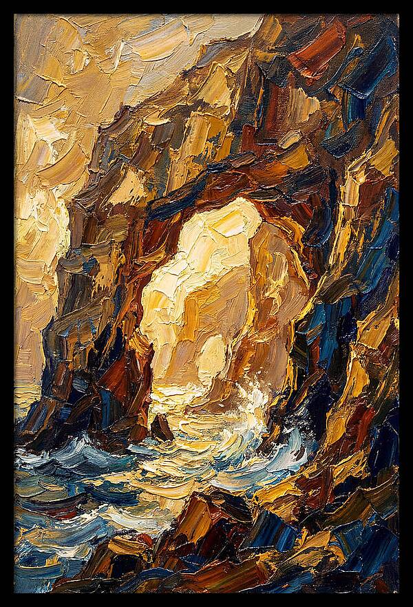 Natural Sea Arch Illuminated