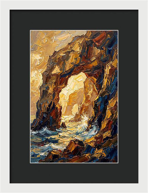 Natural Sea Arch Illuminated