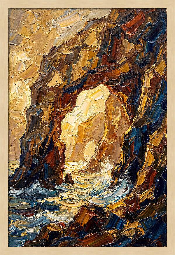 Natural Sea Arch Illuminated