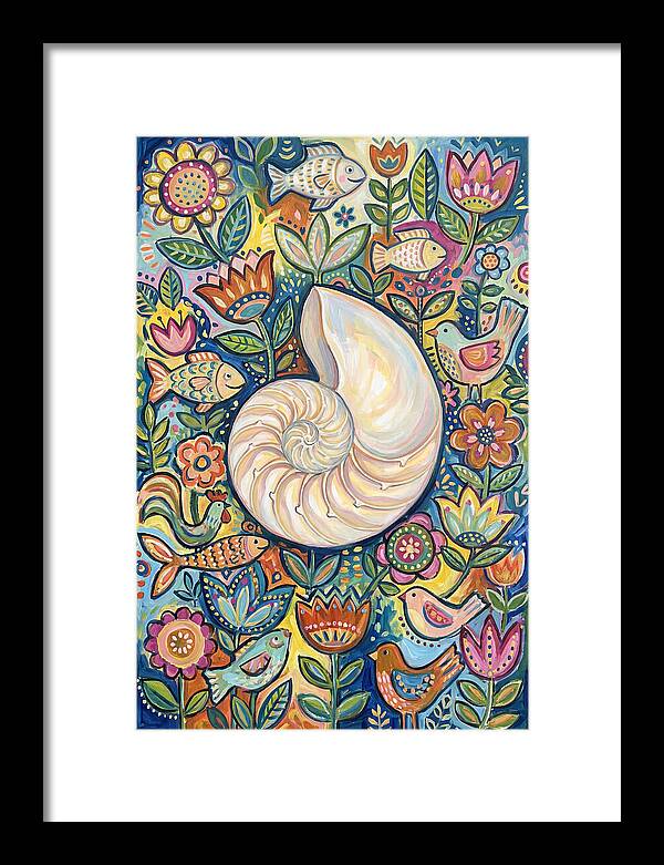 Nautilus And Floral Harmony