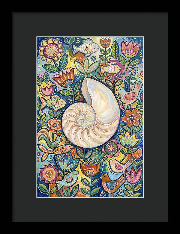 Nautilus And Floral Harmony