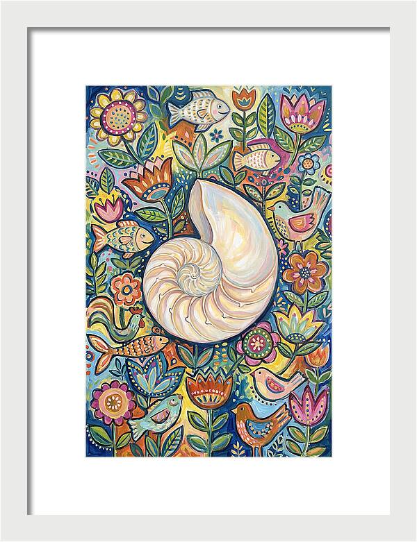 Nautilus And Floral Harmony