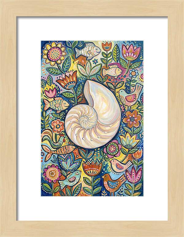 Nautilus And Floral Harmony