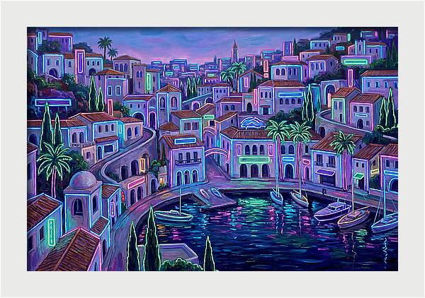 Neon Mediterranean Dreamscape