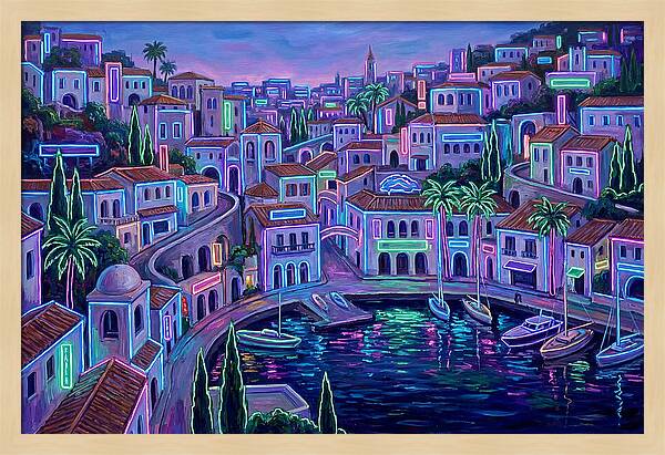 Neon Mediterranean Dreamscape