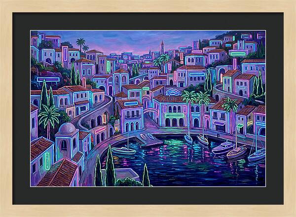 Neon Mediterranean Dreamscape