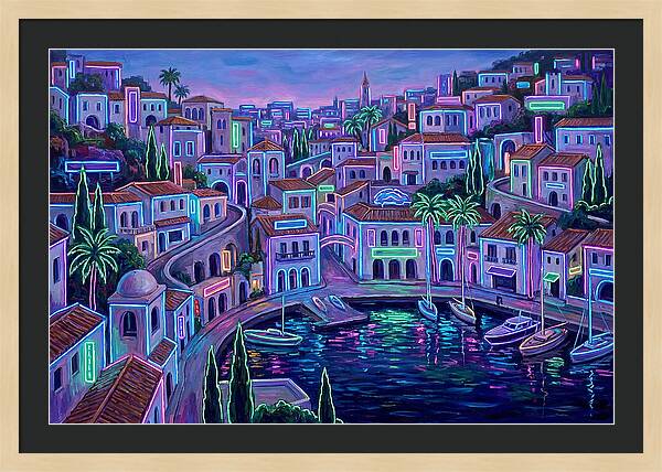 Neon Mediterranean Dreamscape