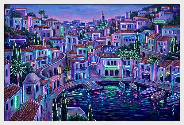 Neon Mediterranean Dreamscape