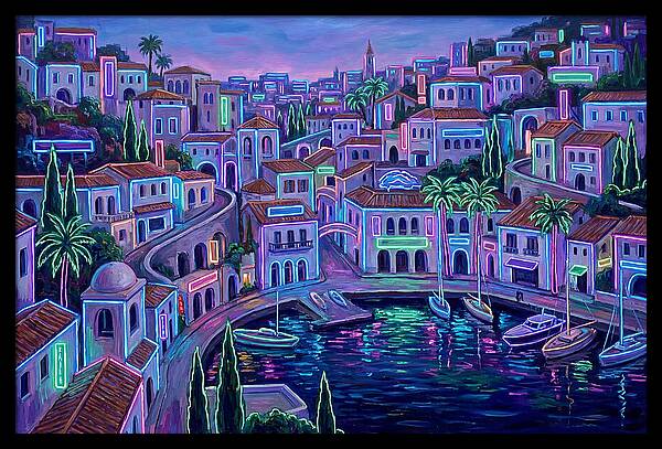 Neon Mediterranean Dreamscape