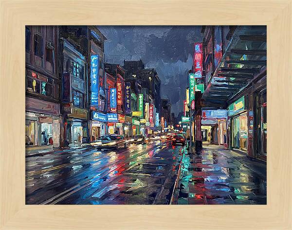 Neon Reflections In The City